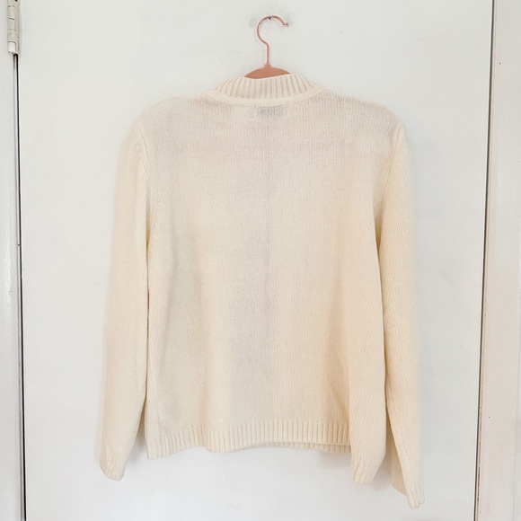 Vintage spring embroidered floral chenille sweater - Picture 5 of 5